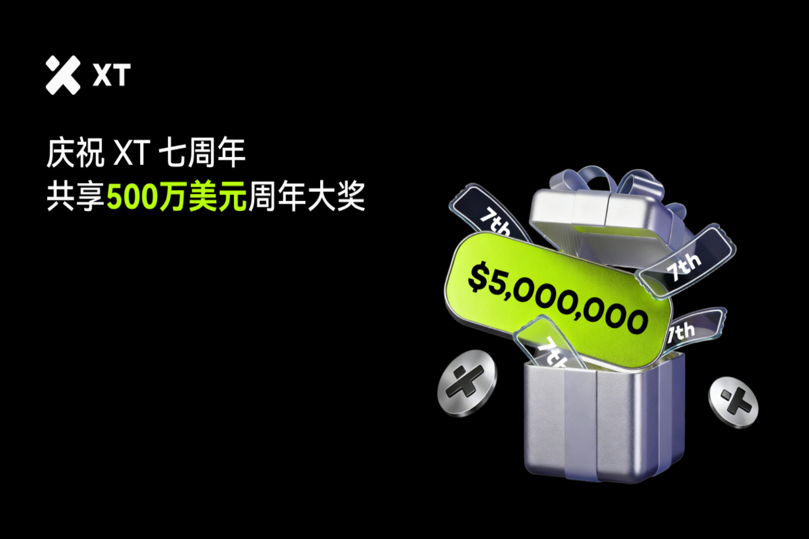 XT七周年庆典,共享500万美元周年大奖