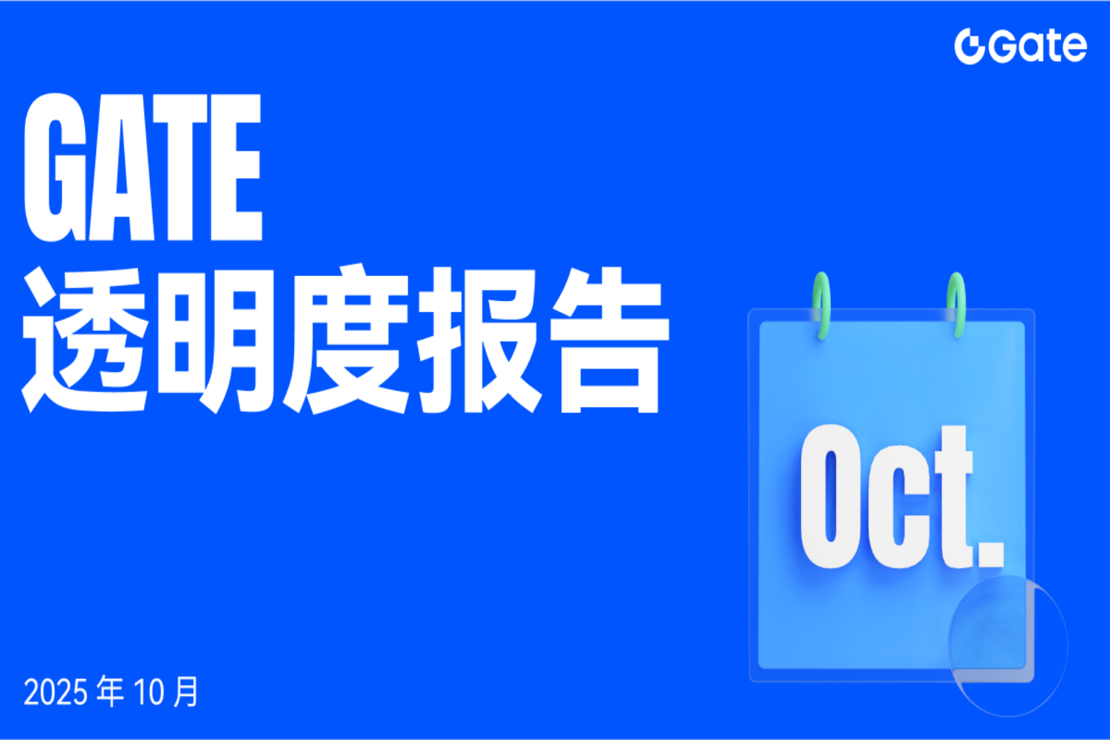 Gate發布十月透明度報告: 穩健成長與生態共榮,引領加密產業高品質發展