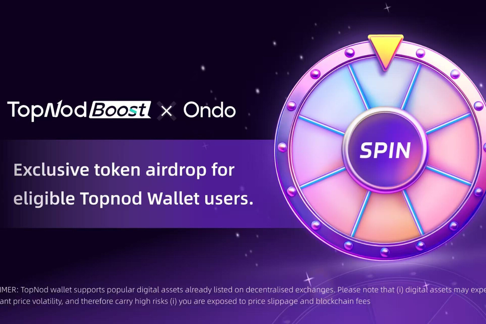 Ondo Global Market の資産が、100,000 USDC 報酬プログラムとともに TopNod ウォレットで利用できるようになりました。