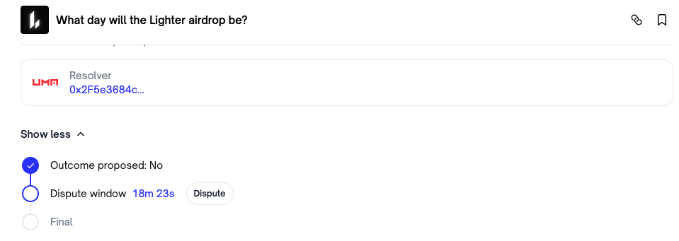 A controversial ruling has been reached on the “specific airdrop date for Lighter” on Polymarket.