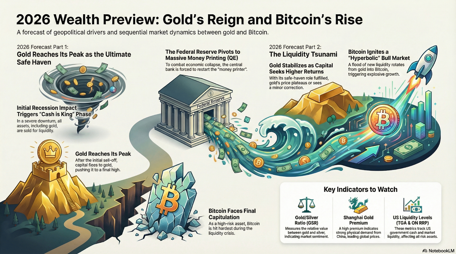 黄金抢在量化宽松政策之前出手，比特币则在等待流动性（二）