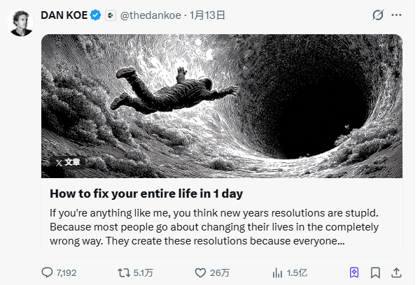 单文1.5亿浏览，Dan Koe和他的超级个体生意