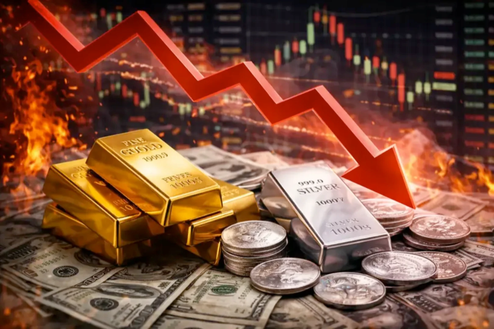 金が一時4％超下落、銀は11％急落、米株の大幅下落がアルゴリズム取引による貴金属売りを引き起こした？