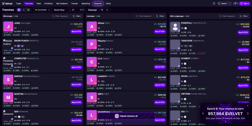 velvet-dapp-interface