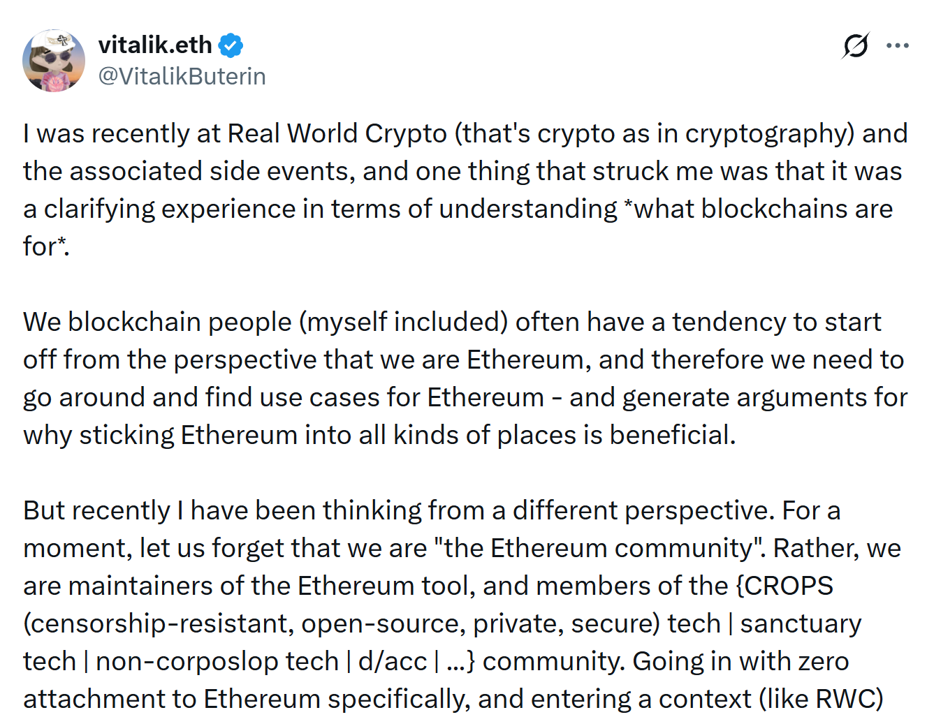 从「全球计算机/结算层」到「公告板」：以太坊和 Vitalik 想做什么？