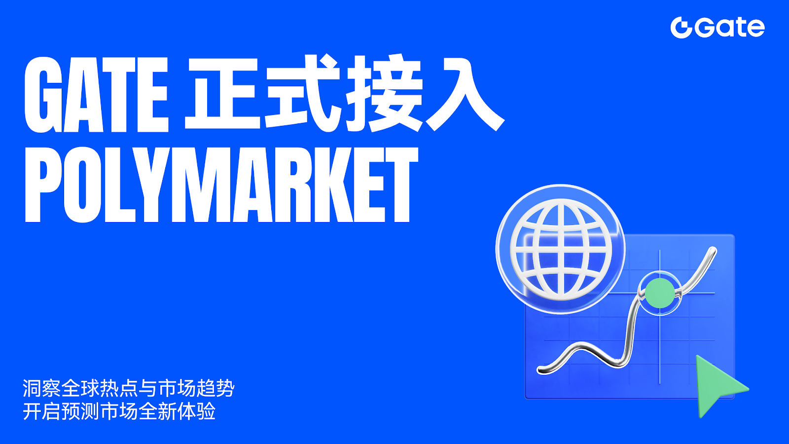 Gate正式接入Polymarket：洞察全球热点与市场趋势，开启预测市场全新体验