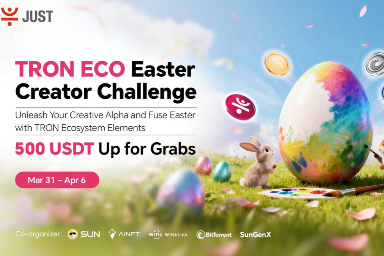 TRON Ecosystem Easter Creator Challenge Launches Today with a Total Prize Pool of 500 USDT