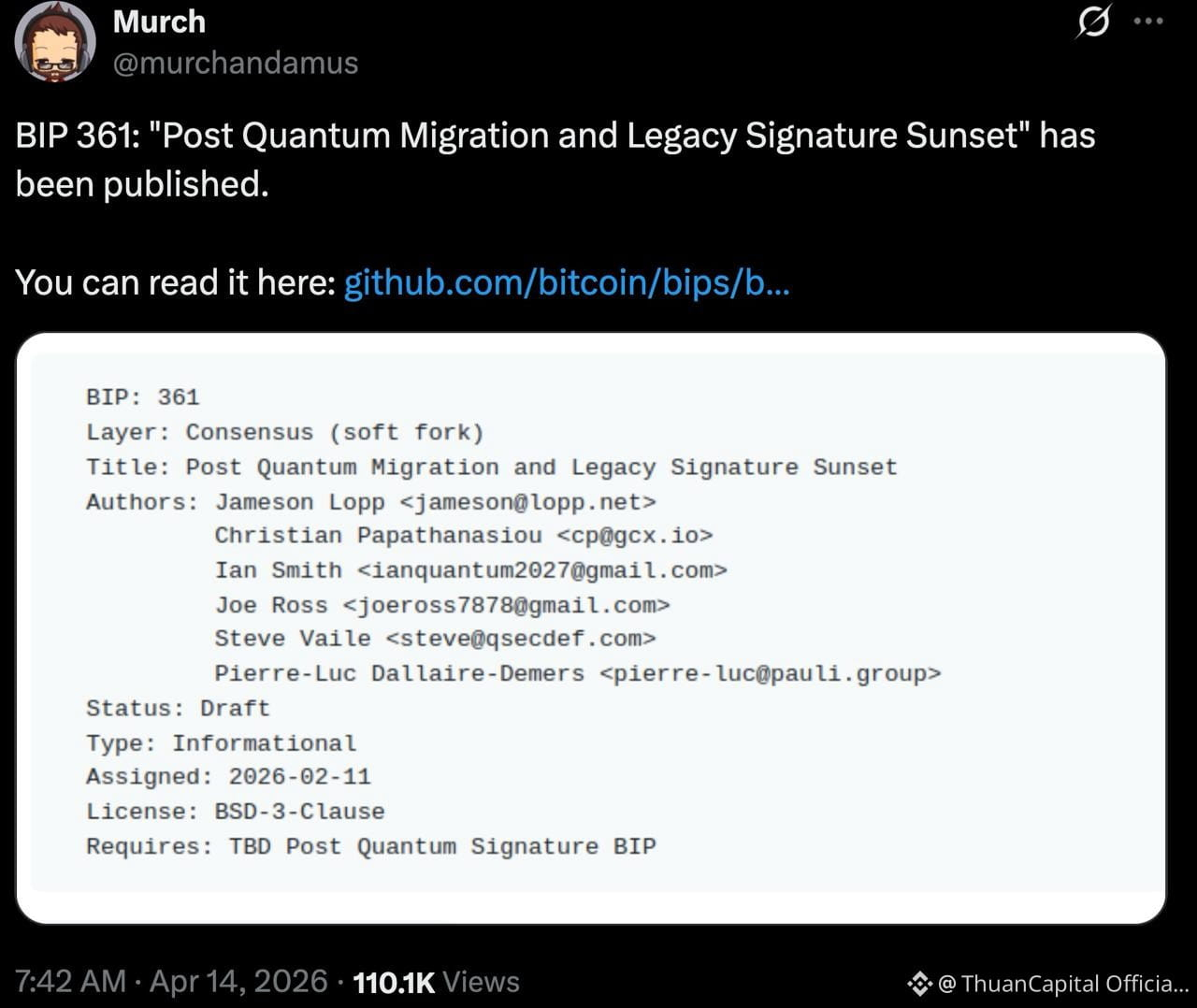 冻结中本聪的比特币?BIP-361提案引爆社区最激烈「量子威胁」之争