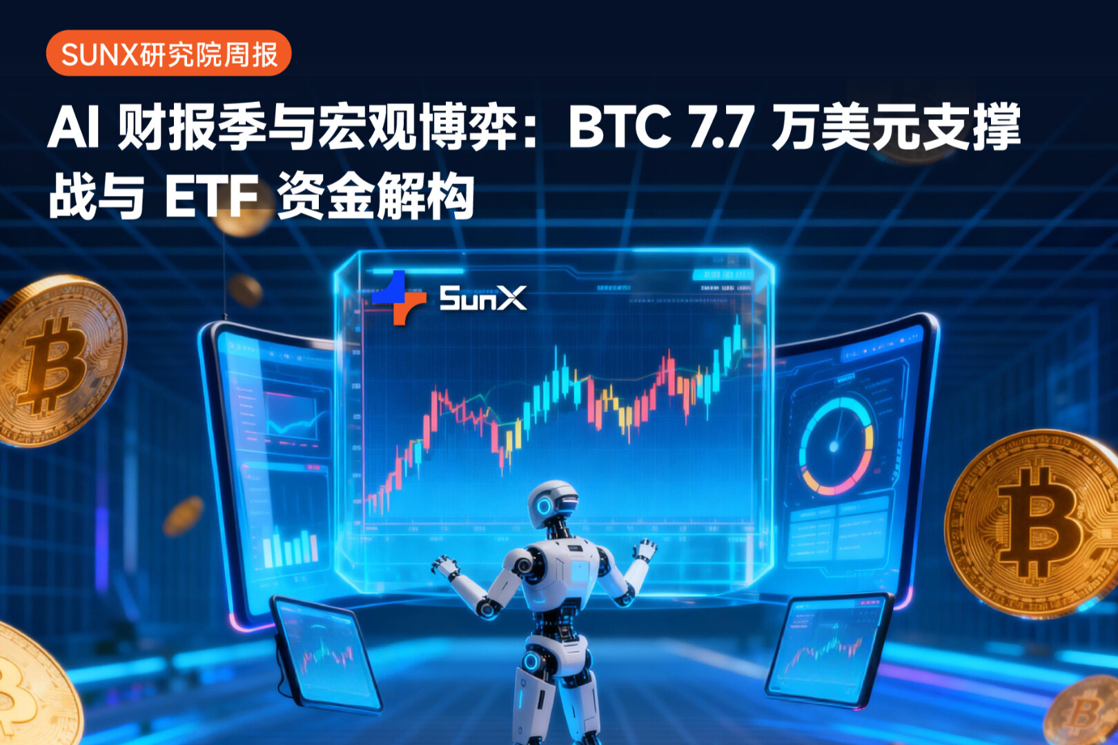 SunX Research Weekly | AI Earnings Season and Macro Dynamics: BTC $77K Support Battle and ETF Fund Deconstruction