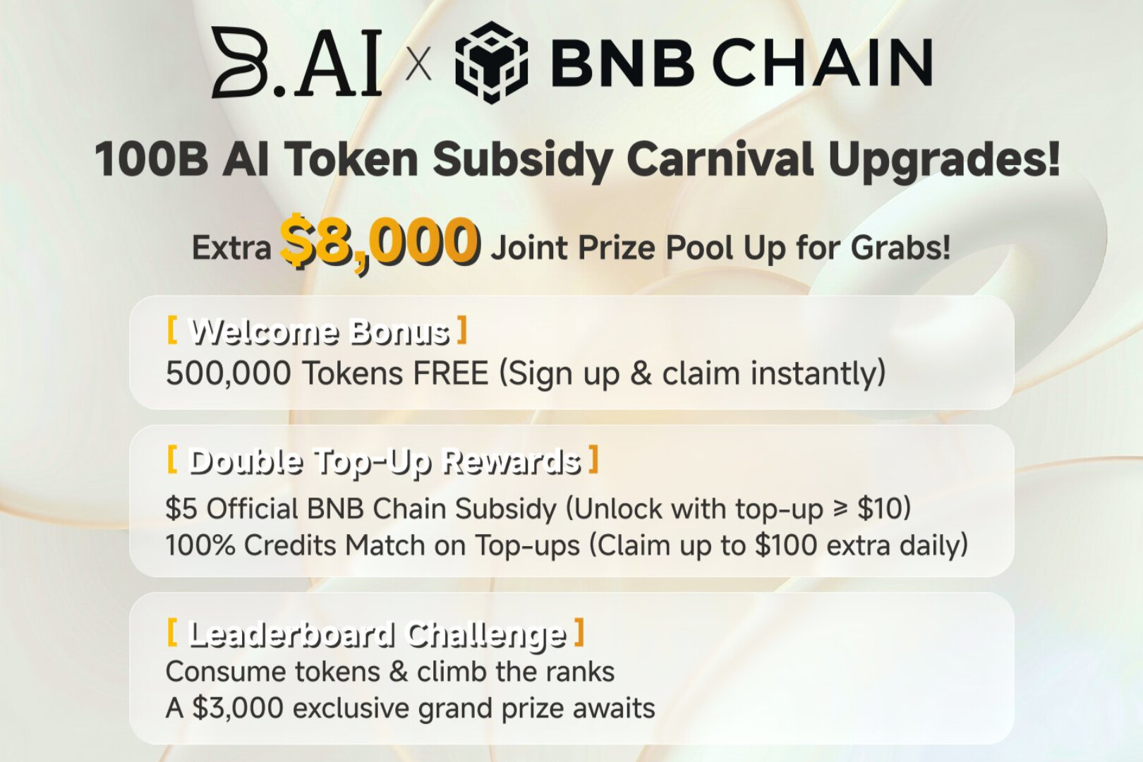 B.AI Partners with BNB Chain to Launch "Tens of Billions AI Token Subsidies" Extravaganza, Fully Igniting the On-Chain Agent Ecosystem