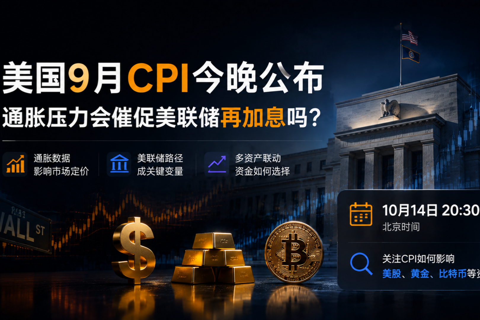 BiyaPay Market Watch: US September CPI to Be Released Tonight—Will Inflation Pressure Push the Fed to Hike Again?