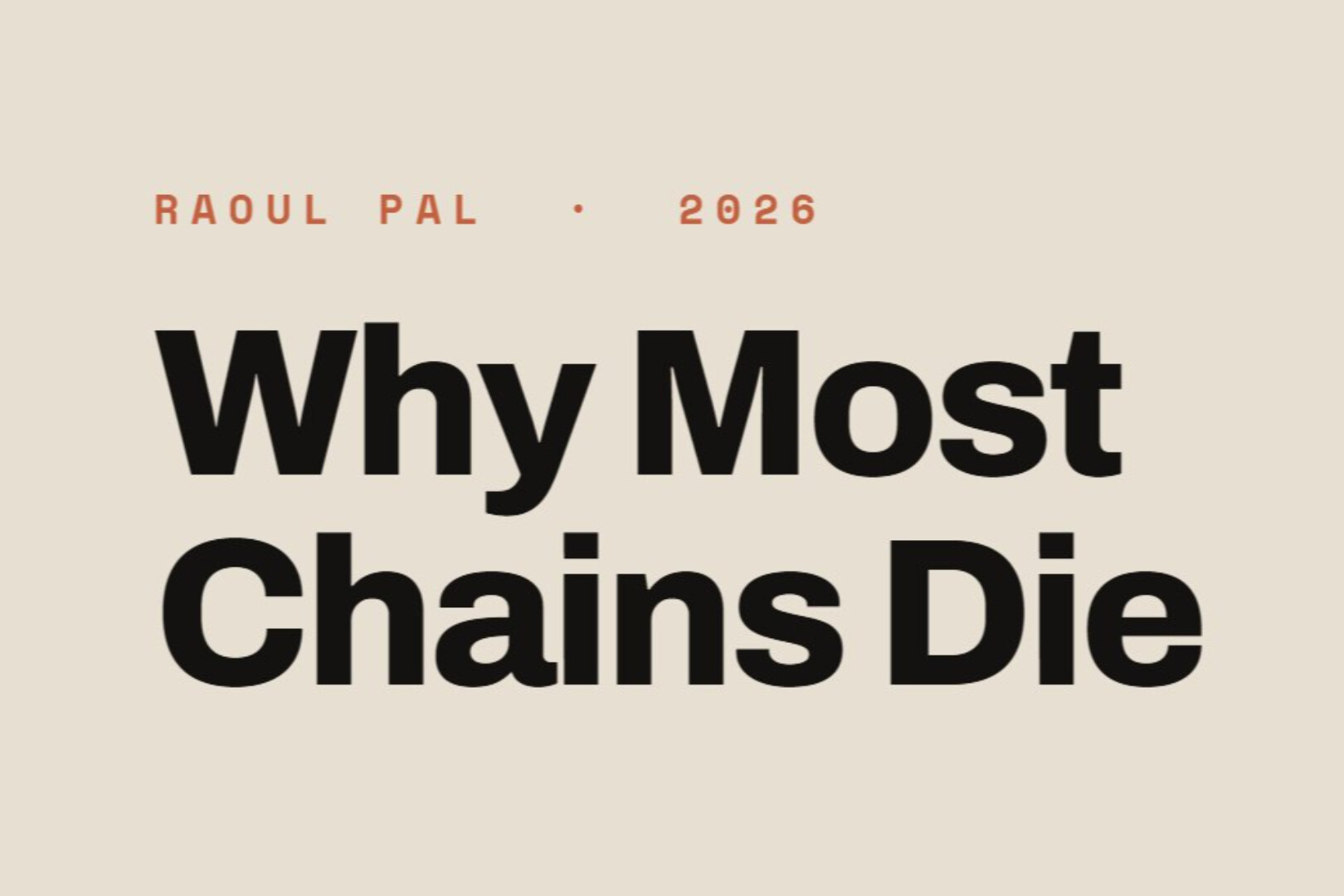 Real Vision Founder: Why Most Public Chains Are Destined to Die?
