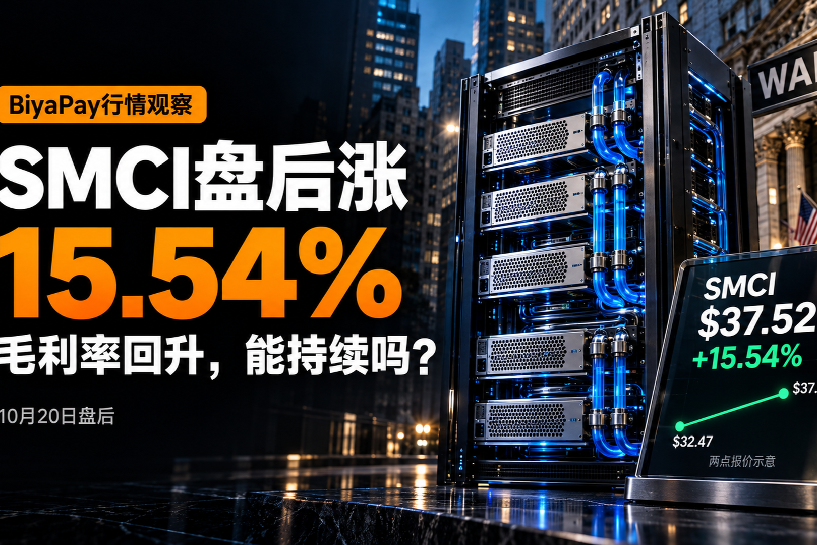 BiyaPay Market Watch: SMCI Surges Over 15% After Hours as AI Server Gross Margins Rebound—Can It Last?