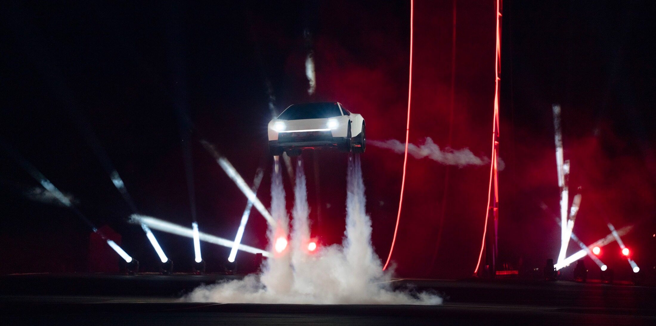 After the new car took to the skies, what did Tesla's first earnings report say?